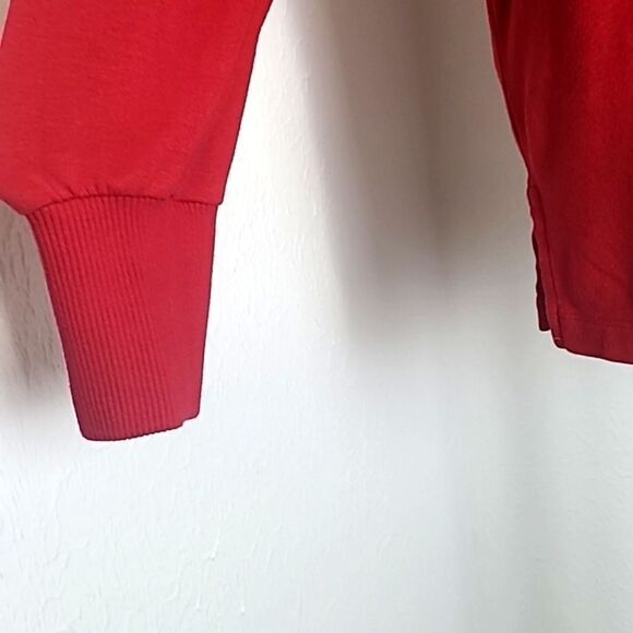 Land' End Red Longsleeve Sweater V-neckline Band Down the Side, Size 1X, 16W-18 - Picture 6 of 10